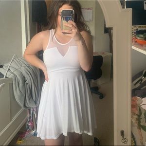 White Dress with Mesh Back